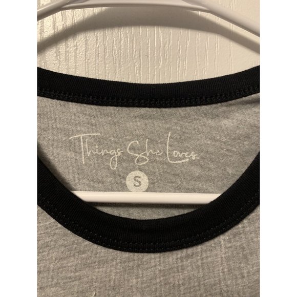 Things She Loves She Walks With God Tee Size Small Grey C34 - Picture 3 of 3